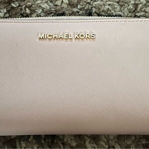 Michael Kors Blush Wallet with Gold Accents